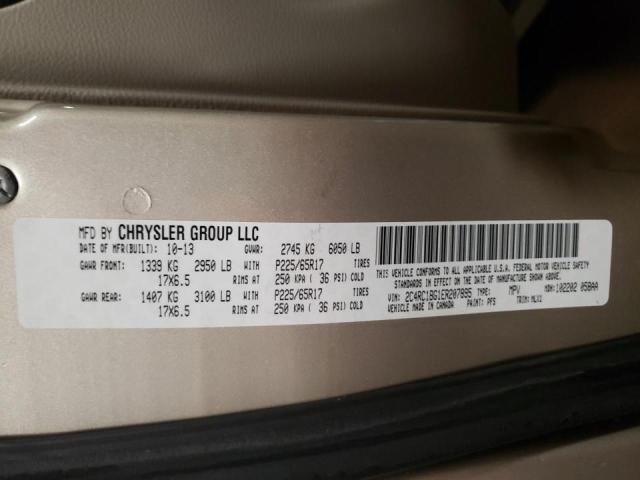 2C4RC1BG1ER207895 - 2014 CHRYSLER TOWN & COU TOURING 金色 照片 13