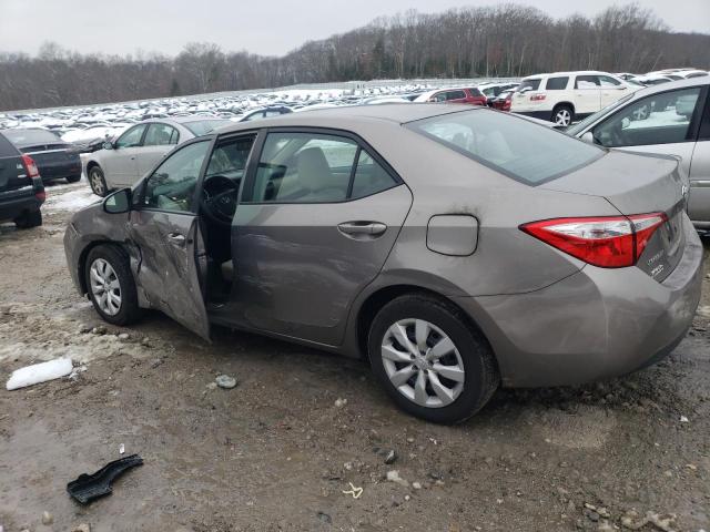 2T1BURHE1GC578822 - 2016 TOYOTA COROLLA L GRAY photo 2