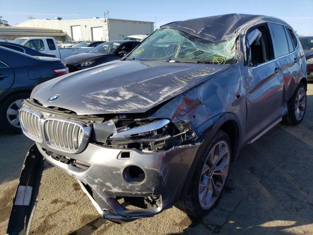 5UXWX9C56H0T15672 - 2017 BMW X3 XDRIVE28I GRAY photo 1