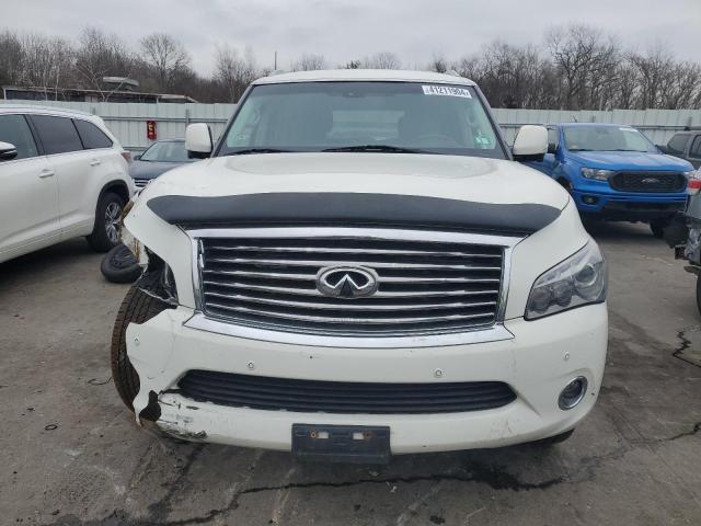 JN8AZ2NE7E9066272 - 2014 INFINITI QX80 WHITE photo 5