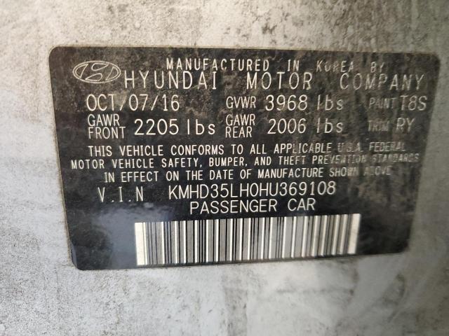 KMHD35LH0HU369108 - 2017 HYUNDAI ELANTRA GT SILVER photo 12