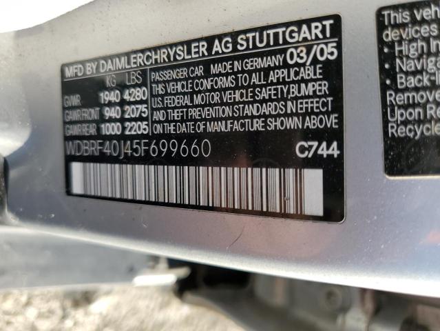 WDBRF40J45F699660 - 2005 MERCEDES-BENZ C 230K SPORT SEDAN SILVER photo 13