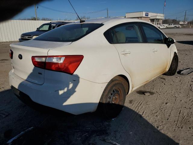 KNADM4A39E6349567 - 2014 KIA RIO LX WHITE photo 3