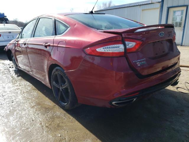 3FA6P0T92GR264188 - 2016 FORD FUSION SE BURGUNDY photo 2