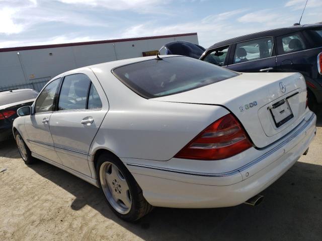 WDBNG78J32A262968 - 2002 MERCEDES-BENZ S 600 WHITE photo 2