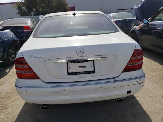 WDBNG78J32A262968 - 2002 MERCEDES-BENZ S 600 WHITE photo 6