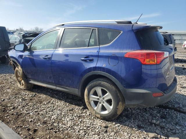 2T3RFREV2EW227496 - 2014 TOYOTA RAV4 XLE BLUE photo 2