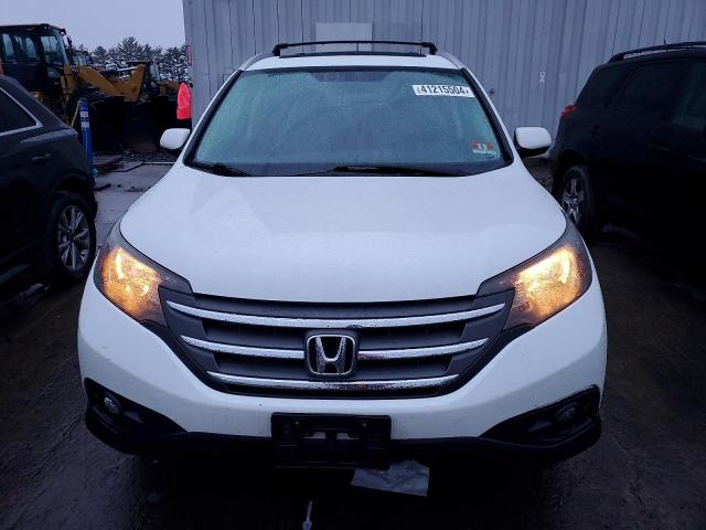 5J6RM4H74DL063217 - 2013 HONDA CR-V EXL WHITE photo 5