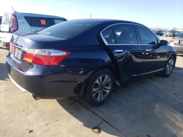 1HGCR2F30FA184134 - 2015 HONDA ACCORD LX BLUE photo 3