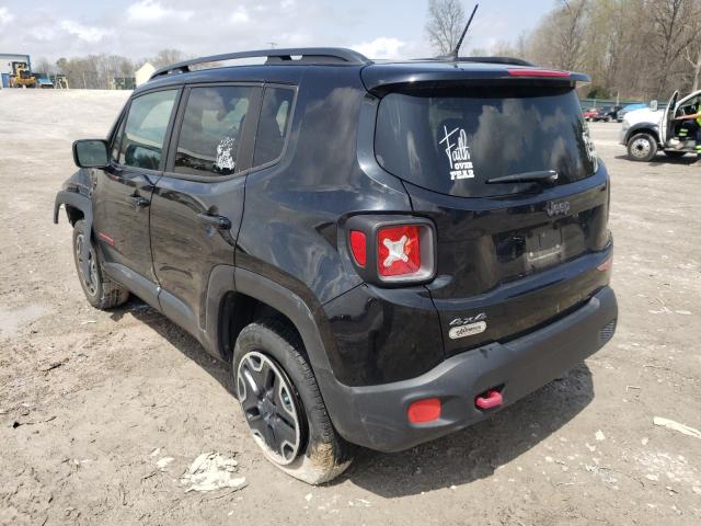 ZACCJBCB7HPG09580 - 2017 JEEP RENEGADE TRAILHAWK BLACK photo 3