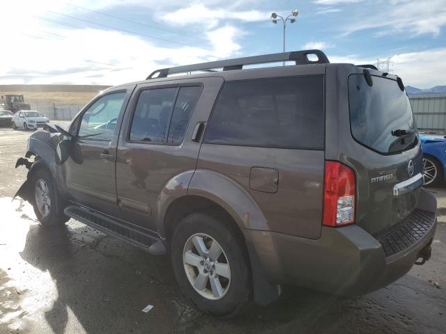 5N1AR18B28C611210 - 2008 NISSAN PATHFINDER S BROWN photo 2