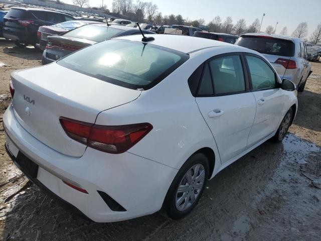 3KPA24AD3NE509120 - 2022 KIA RIO LX WHITE photo 3