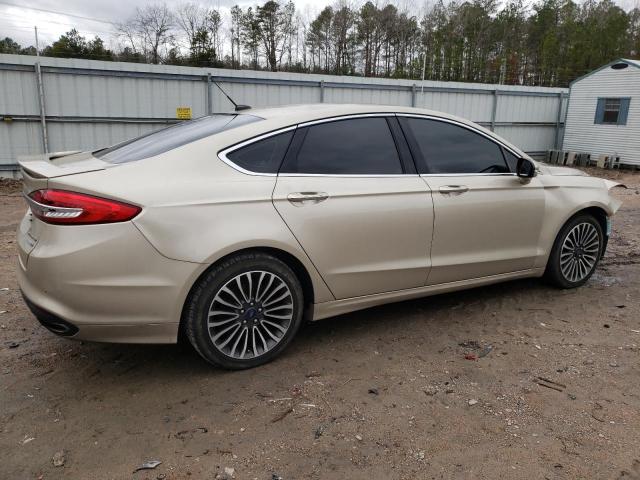 3FA6P0D98JR241570 - 2018 FORD FUSION TITANIUM/PLATINUM BEIGE photo 3