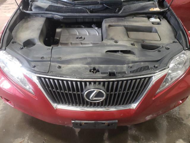 2T2BK1BA2CC125697 - 2012 LEXUS RX 350 RED photo 11