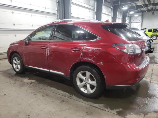 2T2BK1BA2CC125697 - 2012 LEXUS RX 350 RED photo 2