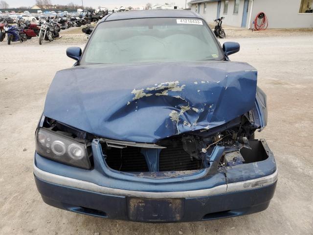 2G1WF52E859342929 - 2005 CHEVROLET IMPALA BLUE photo 5