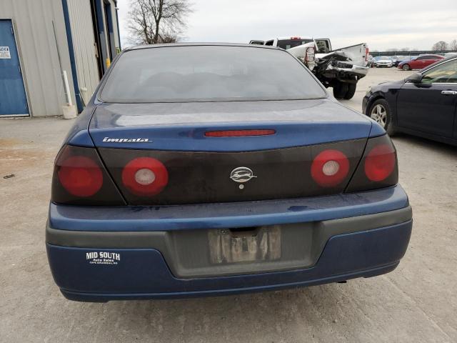 2G1WF52E859342929 - 2005 CHEVROLET IMPALA BLUE photo 6