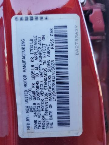 1Y1SK52891Z435823 - 2001 CHEVROLET GEO PRIZM BASE RED photo 12