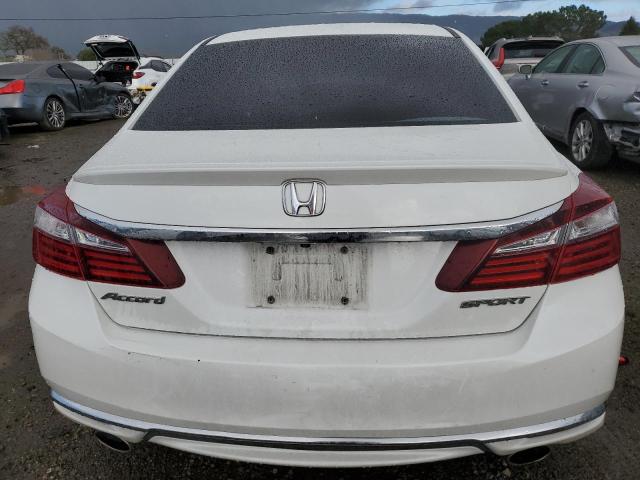 1HGCR2F55HA266297 - 2017 HONDA ACCORD SPORT WHITE photo 6