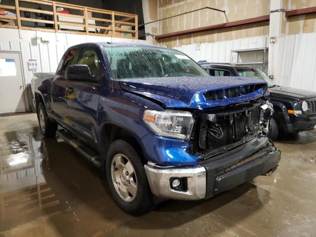 5TFUY5F19FX459440 - 2015 TOYOTA TUNDRA DOUBLE CAB SR/SR5 BLUE photo 4