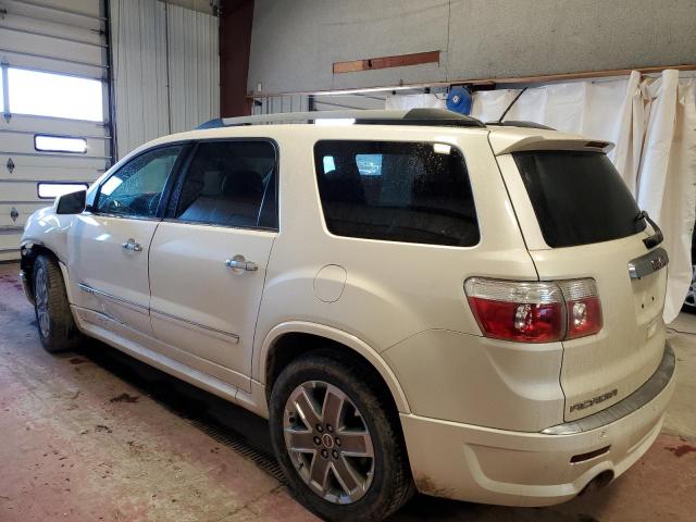 1GKKVTED4BJ298139 - 2011 GMC ACADIA DENALI WHITE photo 2