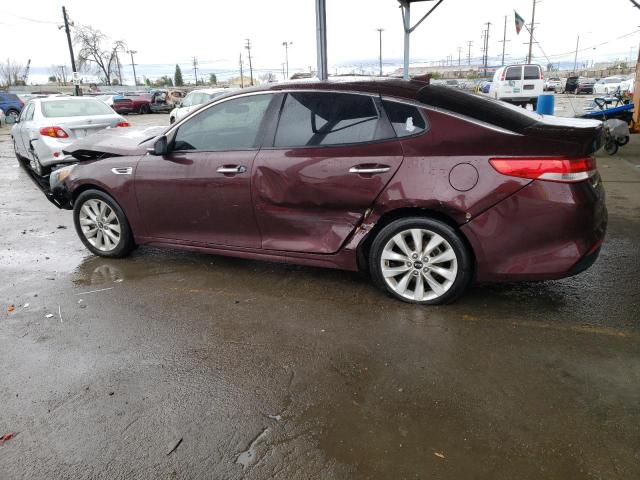 5XXGU4L31GG093913 - 2016 KIA OPTIMA EX BURGUNDY photo 2