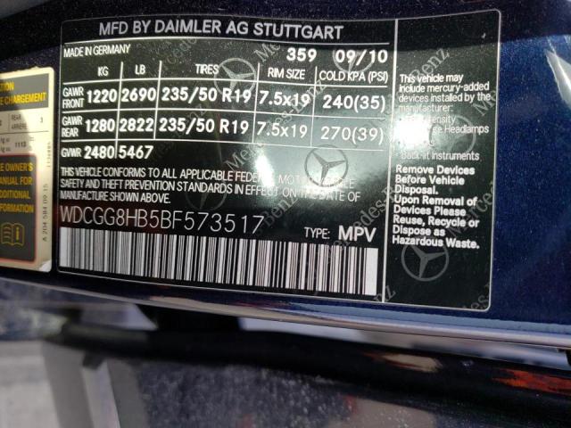 WDCGG8HB5BF573517 - 2011 MERCEDES-BENZ GLK 350 4MATIC BLUE photo 12