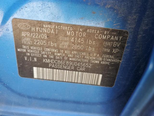 KMHDC86E89U045652 - 2009 HYUNDAI ELANTRA TO BLUE photo 12