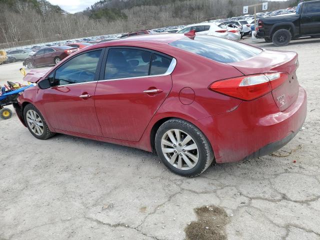 KNAFX4A88F5307376 - 2015 KIA FORTE EX RED photo 2