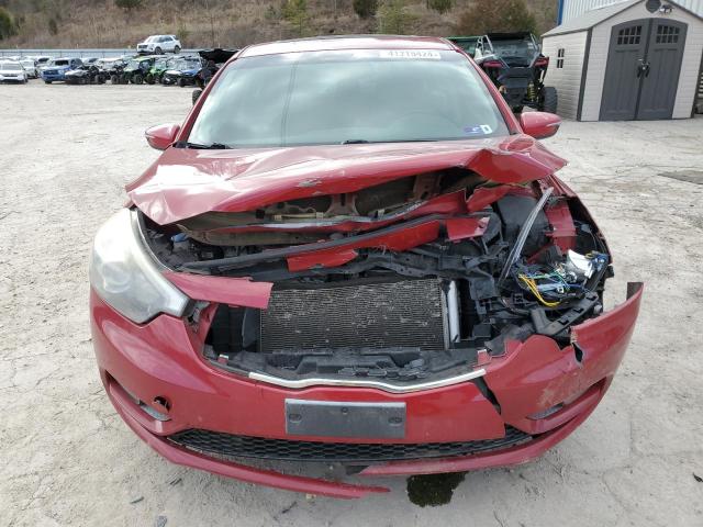 KNAFX4A88F5307376 - 2015 KIA FORTE EX RED photo 5