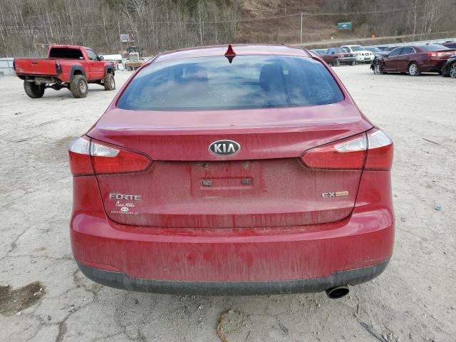 KNAFX4A88F5307376 - 2015 KIA FORTE EX RED photo 6