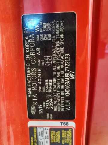 KNDJ63AU9L7722133 - 2020 KIA SOUL GT LINE RED photo 13