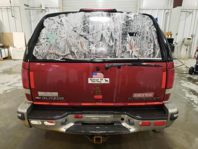 1GNDT13W8X2223875 - 1999 CHEVROLET BLAZER RED photo 6