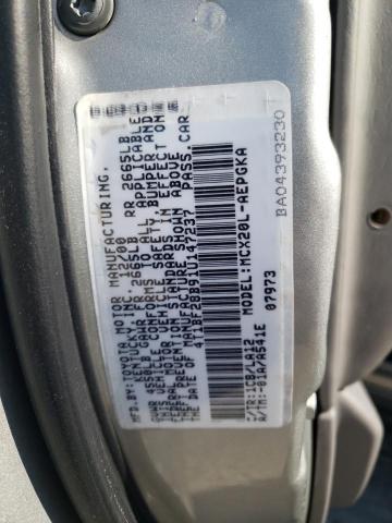 4T1BF28B91U147237 - 2001 TOYOTA AVALON XL SILVER photo 12