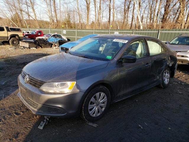 3VW2K7AJ8EM229188 - 2014 VOLKSWAGEN JETTA BASE GRAY photo 1