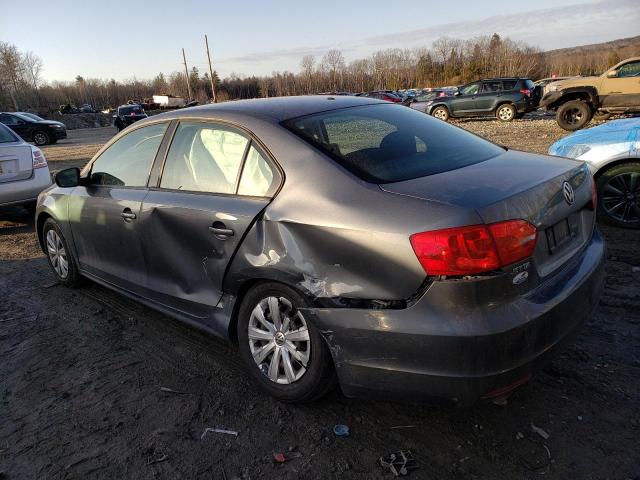 3VW2K7AJ8EM229188 - 2014 VOLKSWAGEN JETTA BASE GRAY photo 2