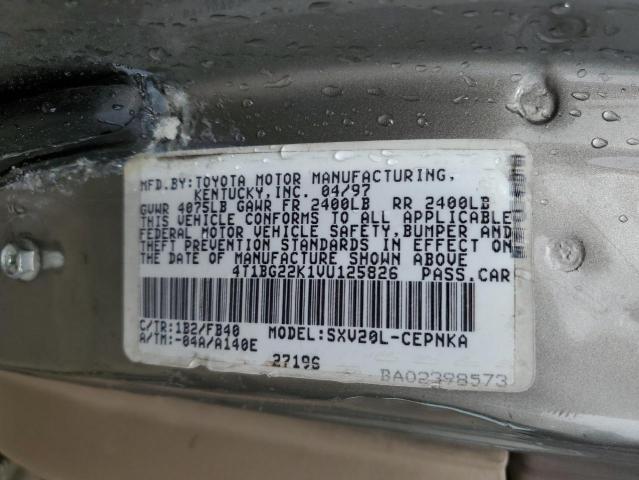 4T1BG22K1VU125826 - 1997 TOYOTA CAMRY CE GOLD photo 13