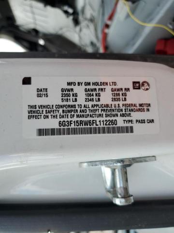 6G3F15RW6FL112260 - 2015 CHEVROLET SS WHITE photo 13