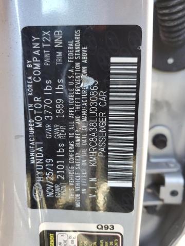 KMHRC8A38LU030863 - 2020 HYUNDAI VENUE SEL SILVER photo 13