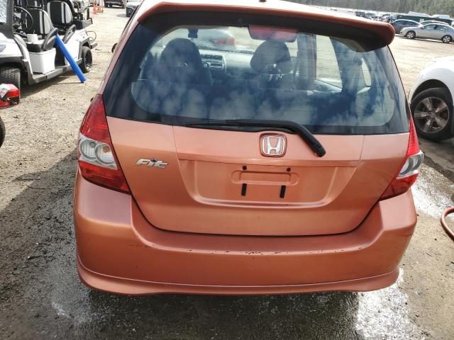 JHMGD38637S008829 - 2007 HONDA FIT S ORANGE photo 6