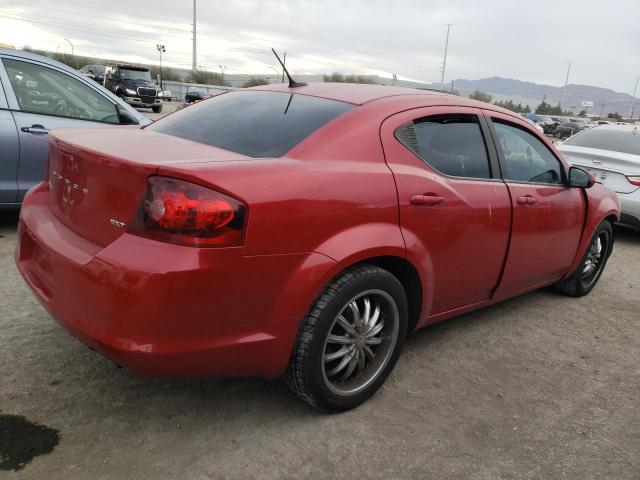 1C3CDZCBXDN679663 - 2013 DODGE AVENGER SXT RED photo 3