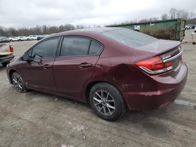 2HGFB2F59FH547583 - 2015 HONDA CIVIC LX BURGUNDY photo 2