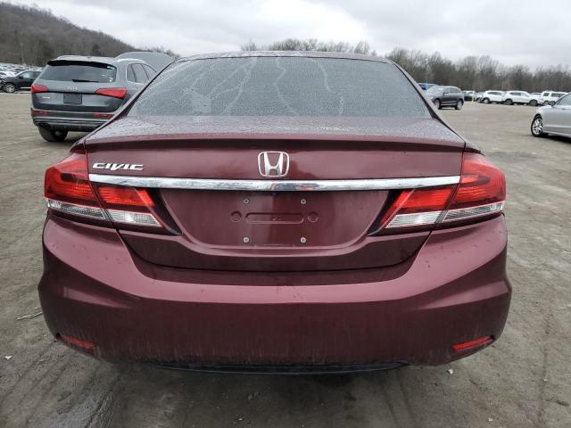 2HGFB2F59FH547583 - 2015 HONDA CIVIC LX BURGUNDY photo 6