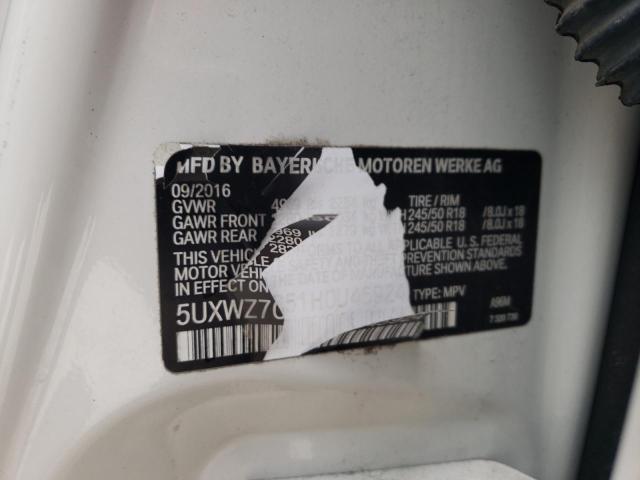 5UXWZ7C51H0U45924 - 2017 BMW X3 SDRIVE28I WHITE photo 13