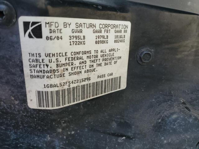 1G8AL52F54Z215296 - 2004 SATURN ION LEVEL 3 SILVER photo 12