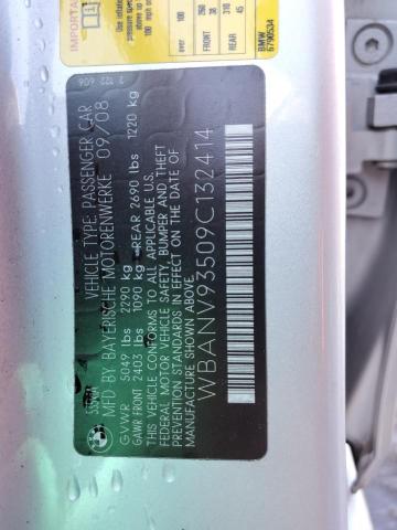 WBANV93509C132414 - 2009 BMW 535 XI SILVER photo 12