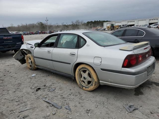 2G1WF52E039337382 - 2003 CHEVROLET IMPALA SILVER photo 2