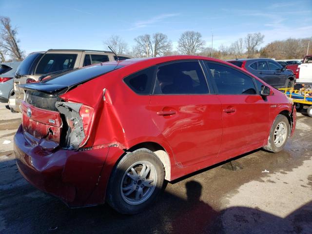 JTDKN3DUXB0246419 - 2011 TOYOTA PRIUS RED photo 3