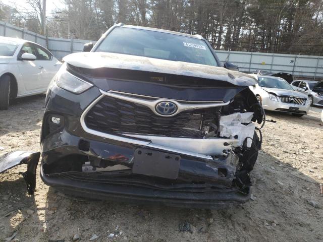 5TDGBRCH5NS543167 - 2022 TOYOTA HIGHLANDER HYBRID XLE BLACK photo 5