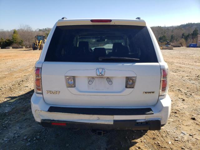 2HKYF18576H532168 - 2006 HONDA PILOT EX WHITE photo 6